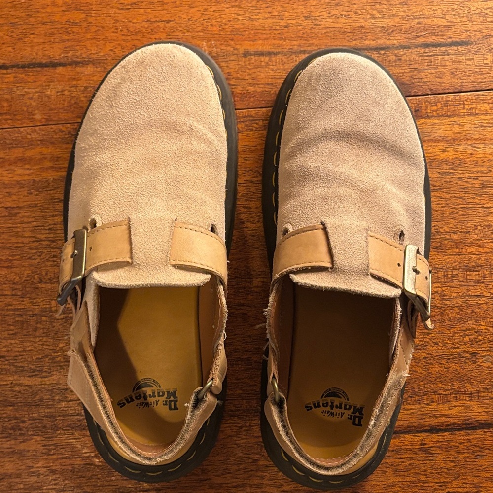 Dr. Martens Beige Suede Loafers